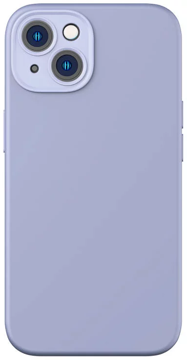 Levně Kryt Baseus Liquid Silica Gel Case for iPhone 14 (lavender)+ tempered glass + cleaning kit (6932172622565)