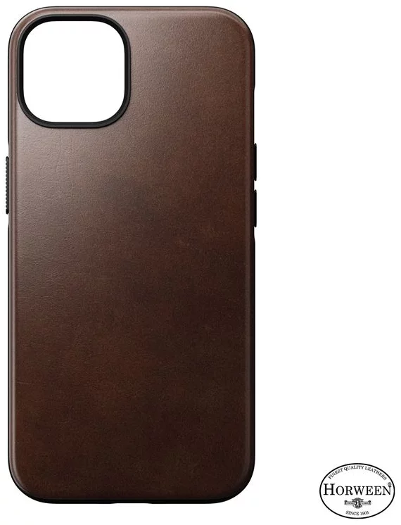 Levně Kryt Nomad Modern Leather MagSafe Case, brown - iPhone 14 (NM01226185)