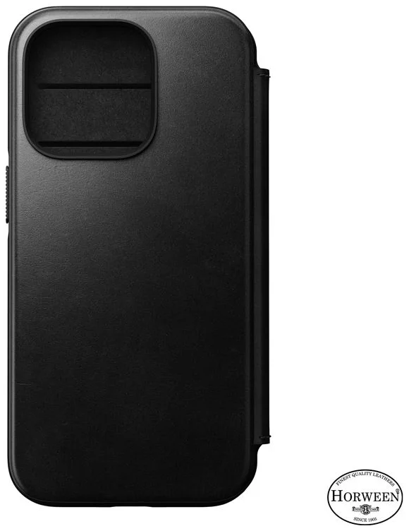 Levně Pouzdro Nomad Leather MagSafe Folio, black - iPhone 14 Pro (NM01231585)
