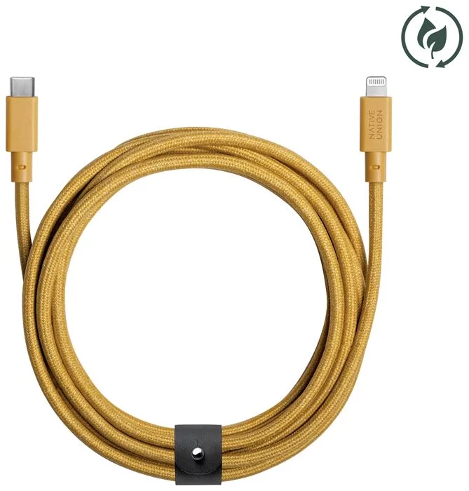 Levně Kabel Native Union Belt Cable (USB-C – Lightning) 3m, kraft (BELT-CL-KFT-3-NP)