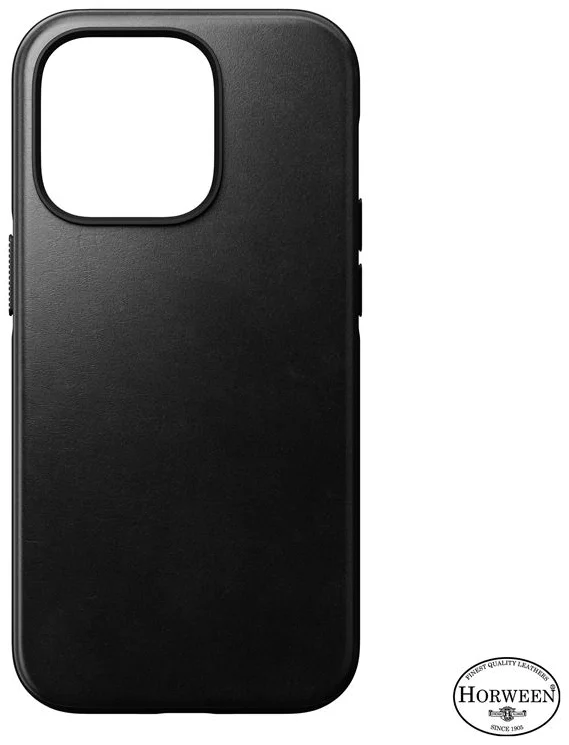 Levně Kryt Nomad Modern Leather MagSafe Case, black - iPhone 14 Pro (NM01222385)