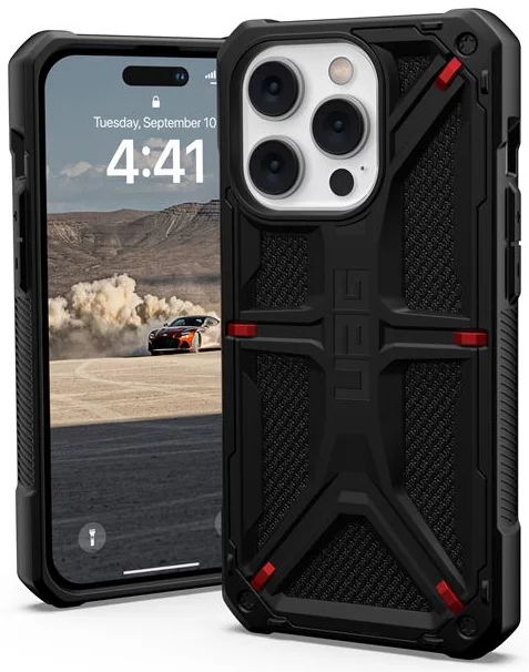 E-shop Kryt UAG Monarch, kevlar black - iPhone 14 Pro (114034113940)