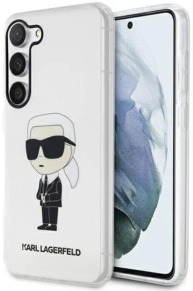 Levně Kryt Karl Lagerfeld Samsung Galaxy S23+ transparent hardcase Ikonik Karl Lagerfeld (KLHCS23MHNIKTCT)
