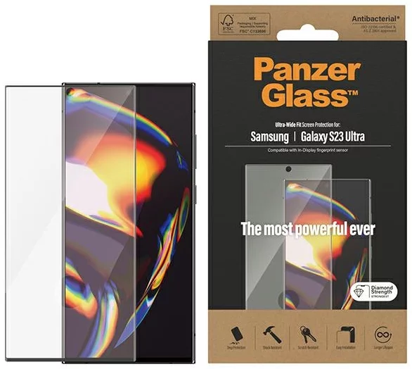 Ochranné sklo PanzerGlass Ultra-Wide Fit Samsung Galaxy S23 Ultra Screen Protection (7324)