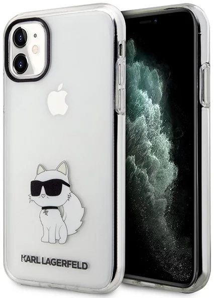 E-shop Kryt Karl Lagerfeld iPhone 11 / Xr 6,1" transparent hardcase Ikonik Choupette (KLHCN61HNCHTCT)