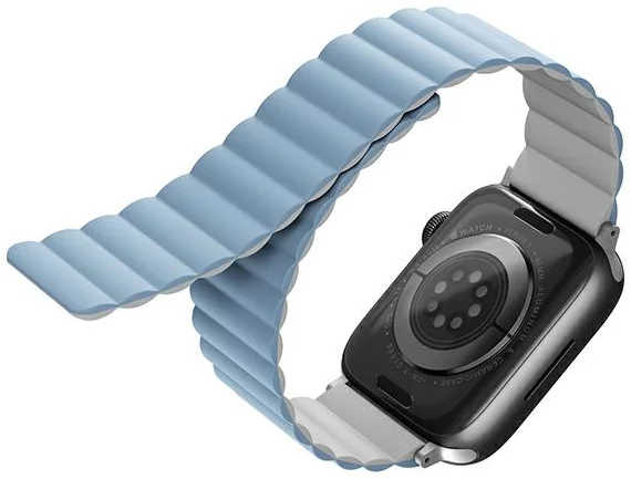 Remienok UNIQ strap Revix Apple Watch Series 4/5/6/7/8/SE/SE2/Ultra 42/44/45/49mm Reversible Magnetic white-blue (UNIQ-45MM-REVWHTBLU)