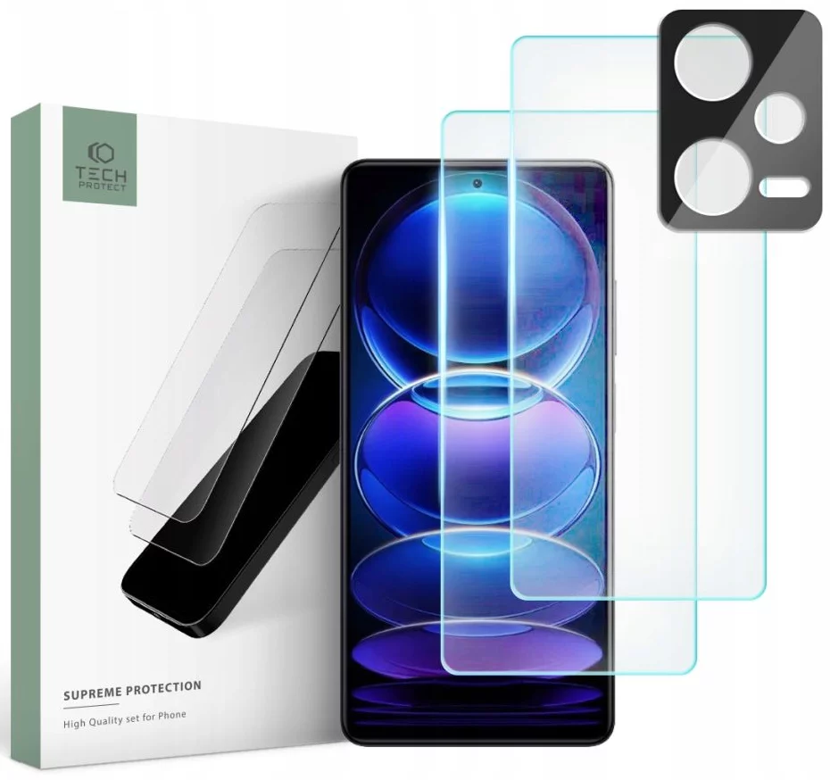 Ochranné sklo TECH-PROTECT SUPREME SET XIAOMI REDMI NOTE 12 PRO CLEAR (9490713933275)