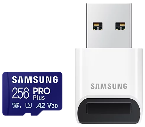 Levně Paměťová karta Samsung micro SDXC 256GB PRO Plus + USB adapter (MB-MD256SB/WW)