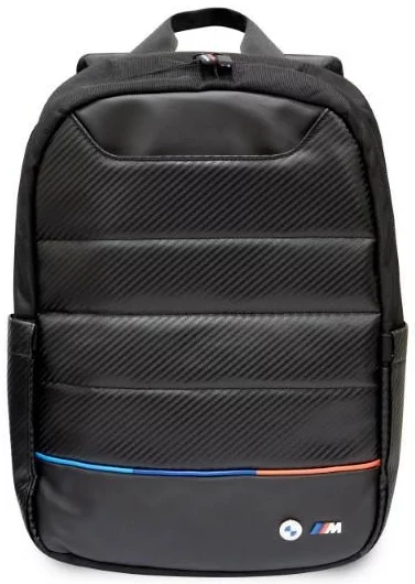 Levně BMW 16" backpack black Carbon&Nylon Tricolor (BMBP15PUCARTCBK)
