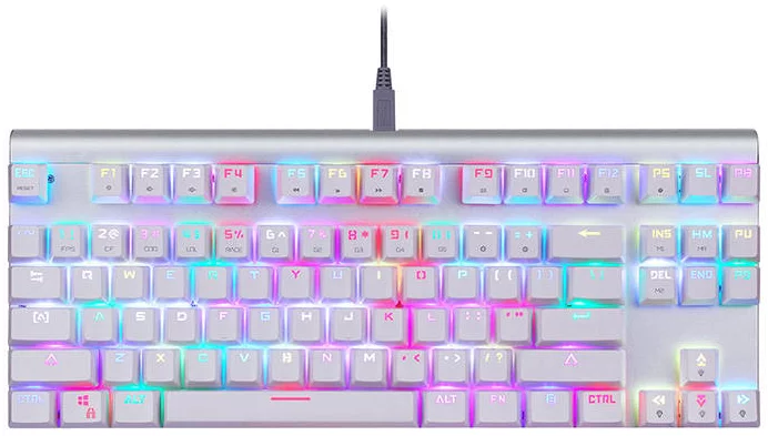 Levně Herní klávesnice Mechanical gaming keyboard Motospeed CK101 RGB white (6953460597358)