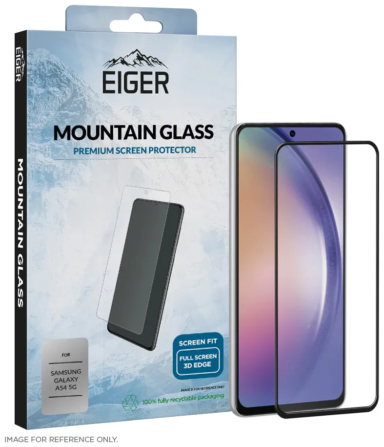 Ochranné sklo Eiger Mountain Glass 3D Screen Protector for Samsung Galaxy A54 5G in Clear/ Black (EGSP00878)