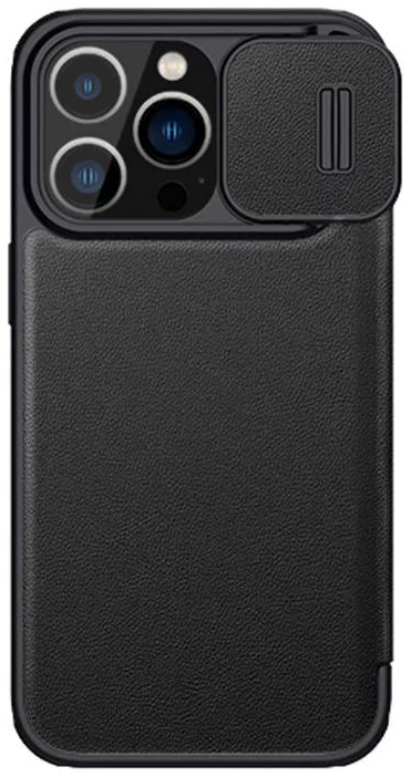 Levně Pouzdro Nillkin Qin Pro Leather Case for iPhone 14 Pro Max, Black (6902048249110)