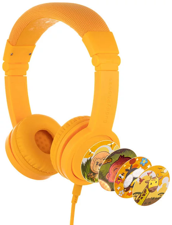 Sluchátka Wired headphones for kids Buddyphones Explore Plus, Yellow (4897111740132)