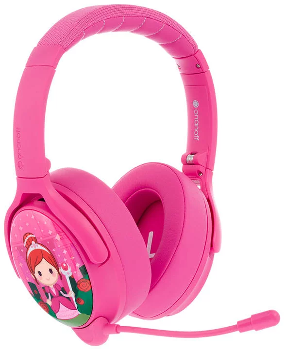 Levně Sluchátka Wireless headphones for kids Buddyphones Cosmos Plus ANC, Pink (4897111740170)