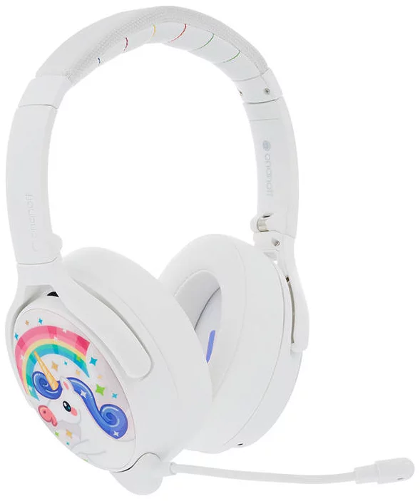 Levně Sluchátka Wireless headphones for kids Buddyphones Cosmos Plus ANC, White (4897111740217)