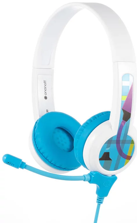 Levně Sluchátka Wired headphones for kids BuddyPhones School+ blue (4897111740019)