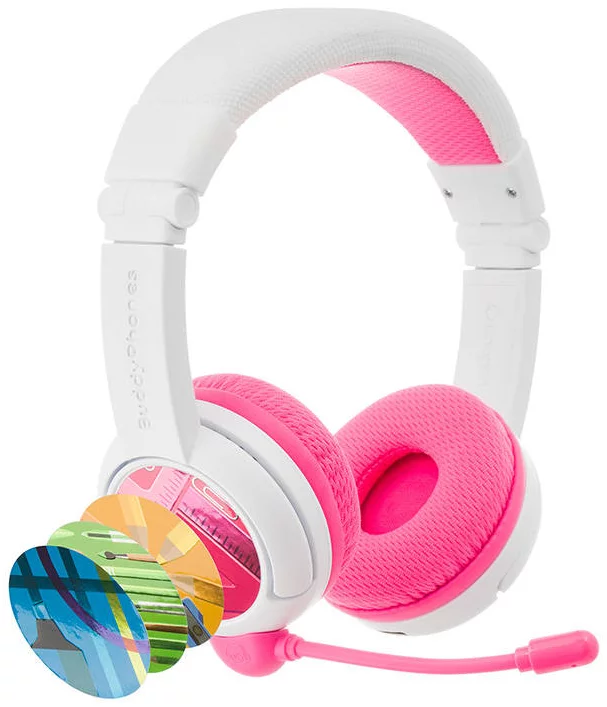 Slúchadlá Wireless headphones for kids BuddyPhones School+ Pink (4897111740606)