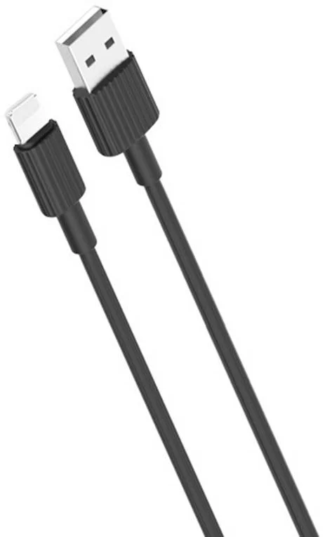 Levně Kabel Cable USB to Lightning XO NB156, 2.1A 1m, black (6920680871896)