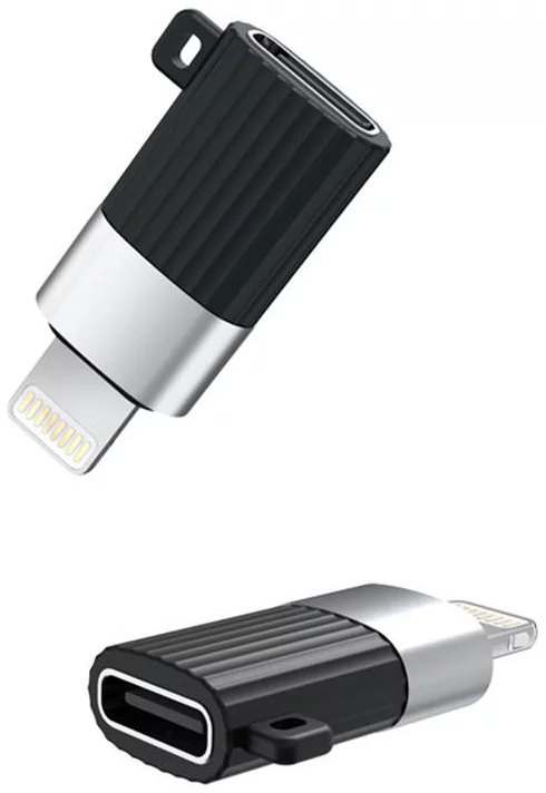 Adaptér Adapter USB-C to Lightning XO NB149-D, black (6920680869220)