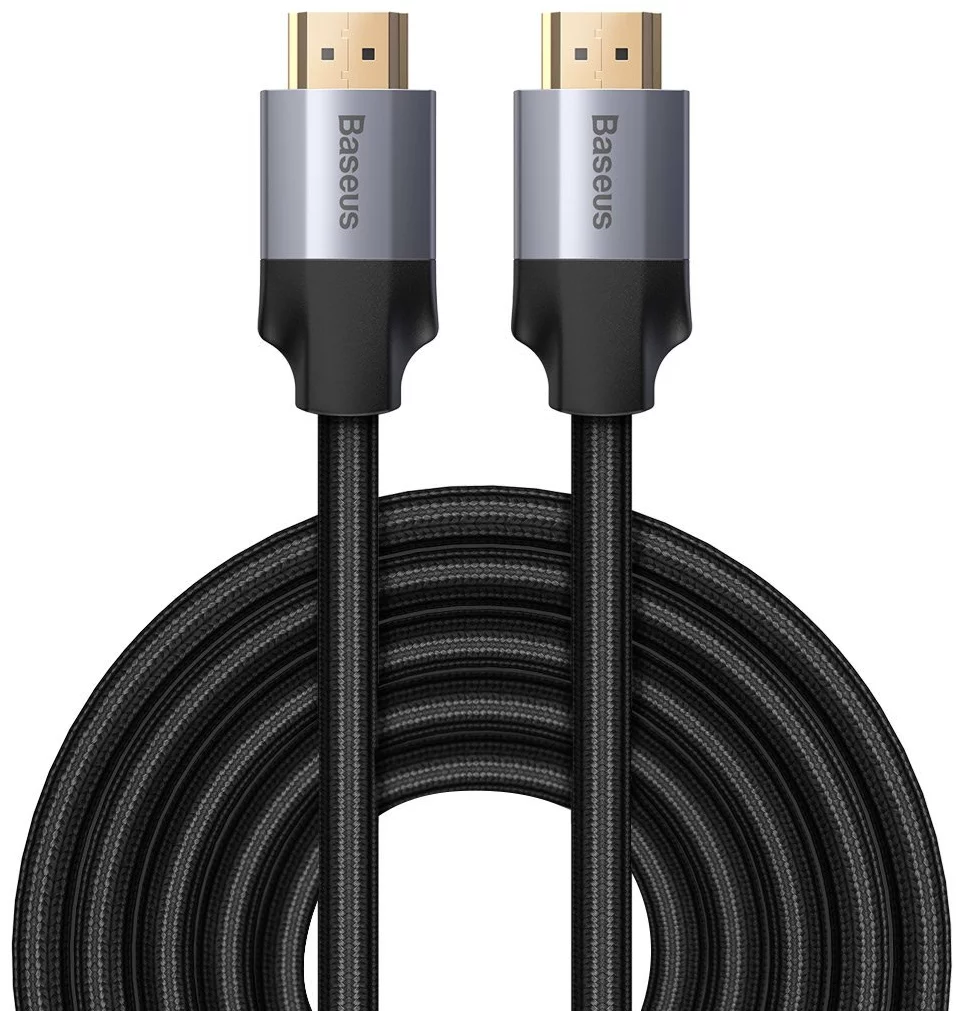 Kábel Baseus Enjoyment Series HDMI 4K Male To HDMI 4K Male Cable 5m Dark gray (6953156297791)