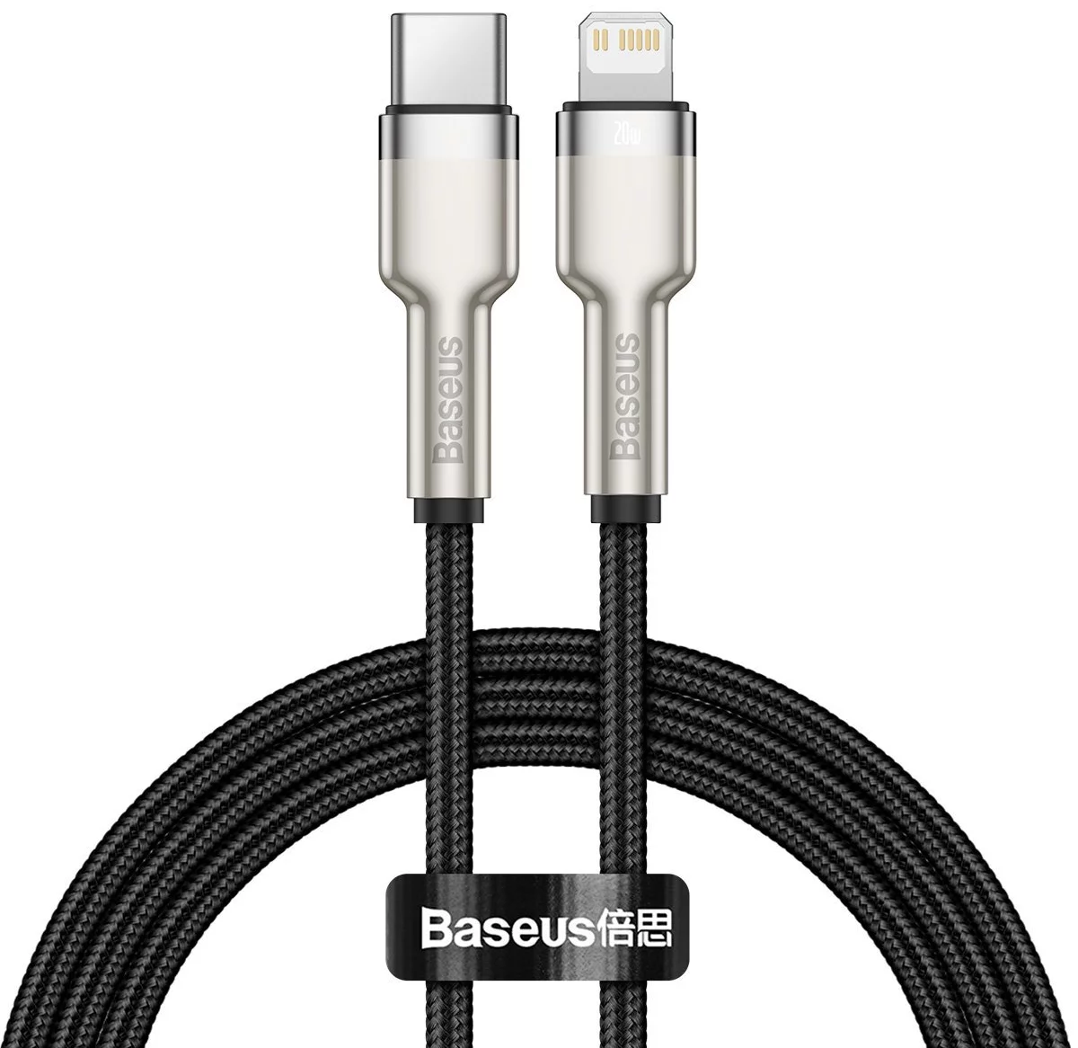 E-shop Kábel USB-C cable for Lightning Baseus Cafule, PD, 20W, 1m, black (6953156202061)
