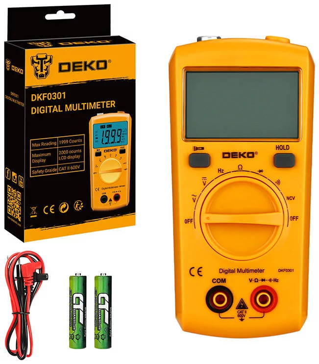 Multimeter Deko Tools DKF0301 Digital Universal Multimeter (6974491583783)
