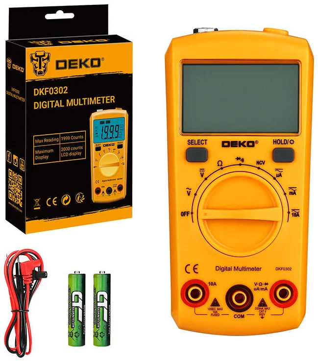 Levně Multimetr Deko Tools DKF0302 Digital Universal Multimeter (6974491583790)