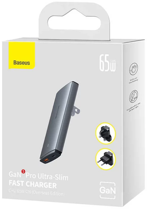 Baseus GaN5 Pro Flat USB-C Wall Charger 65W