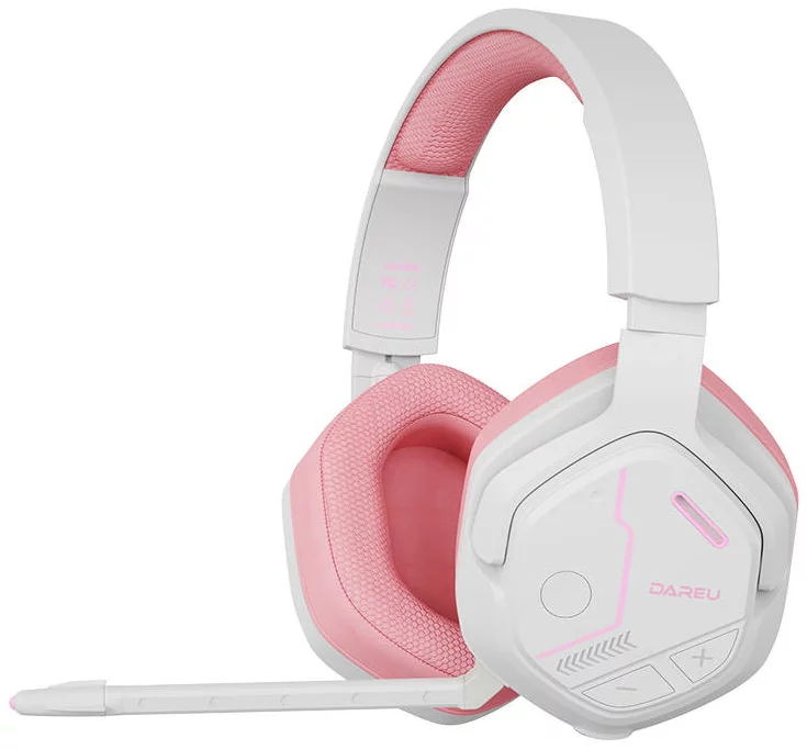 Slúchadlá Wireless Gaming Headphones Dareu EH755 Bluetooth 2.4 G, pink (6950589913588)