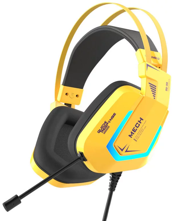 Levně Sluchátka Gaming headphones Dareu EH732 USB RGB, yellow (6950589911782)
