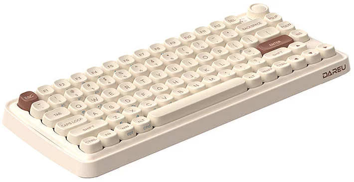 DAREU Z82 Mechanical Keyboard,Wireless/BT/USB-C Wired Gaming Keyboard,82 Keys Hot Swap Wireless Keyboard with Knob, RGB Backlight PBT Keycaps Aqua Swi LED Wireless Mechanical Gaming Keyboard Dareu Z82 Bluetooth + 2.4G