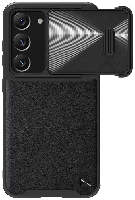 Levně Kryt Nillkin CamShield Leather case for Samsung Galaxy S23, black (6902048258198)