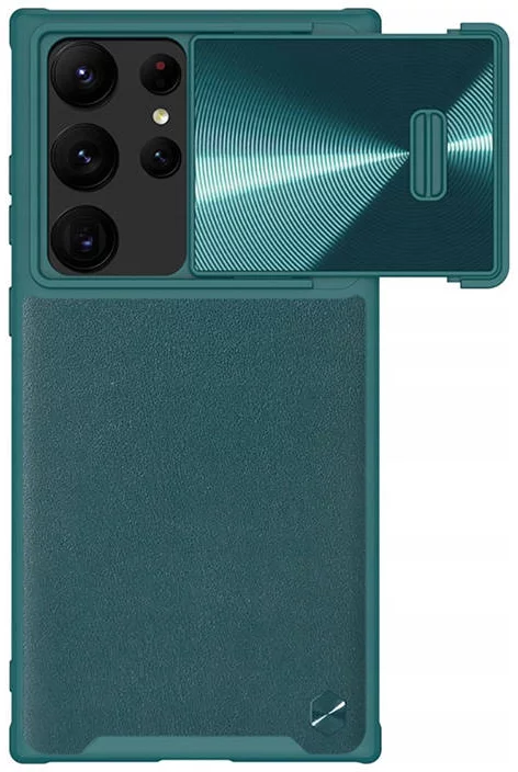Levně Kryt Nillkin CamShield Leather S case for Samsung Galaxy S23 Ultra, Exuberant Green (6902048258235)