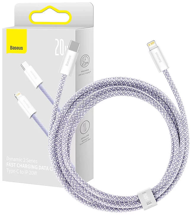 Cable USB-C to Lightning cable Baseus Dynamic 2 Series 20W 2m, purple  (6932172620899)