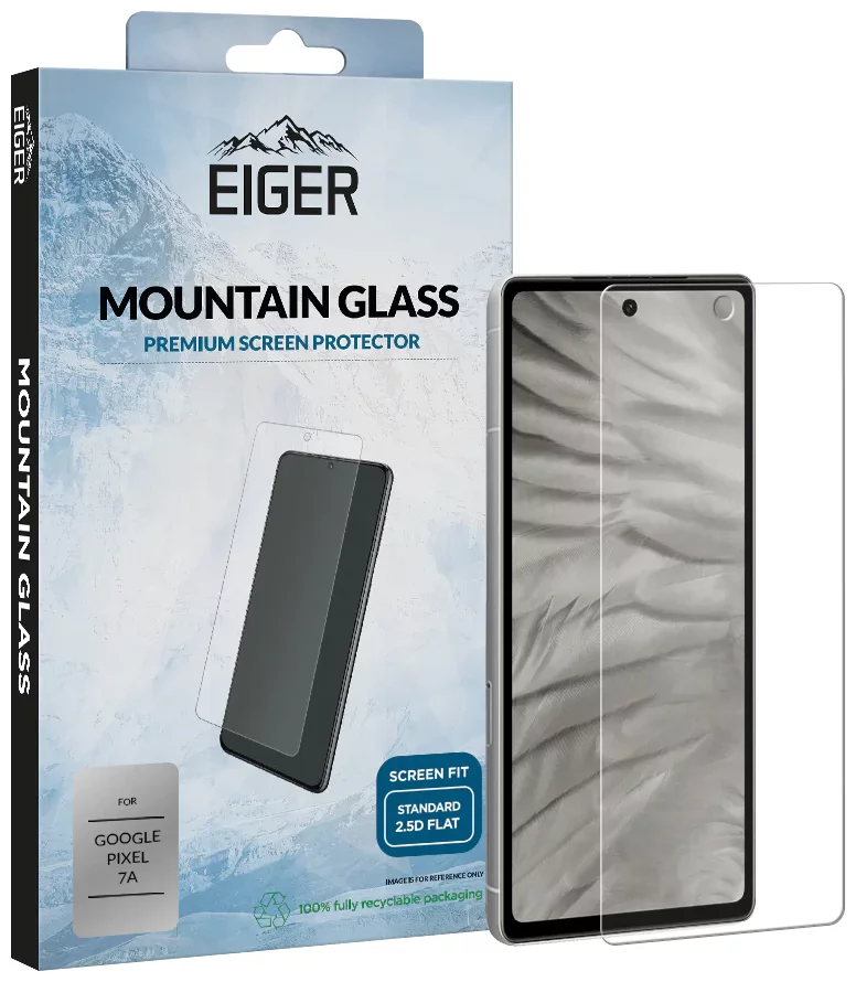 Ochranné sklo Eiger Mountain Glass Screen Protector 2.5D for Google Pixel 7a in Clear / Transparent (EGSP00903)
