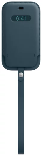 Levně Pouzdro iPhone 12 / 12 Pro Leather Sleeve wth MagSafe B.Blue (MHYD3ZM/A)