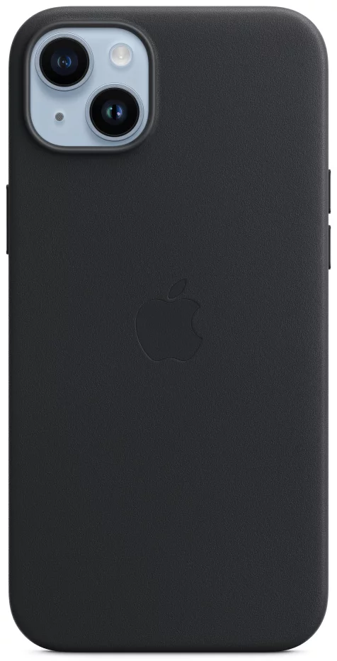 Levně Kryt iPhone 14 Plus Leather Case with MagSafe- Midnight (MPP93ZM/A)