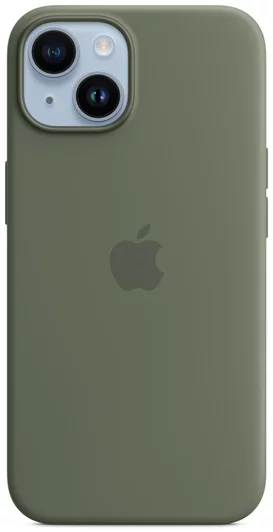 Levně Kryt iPhone 14 Plus Silicone Case with MagSafe - Olive (MQUD3ZM/A)