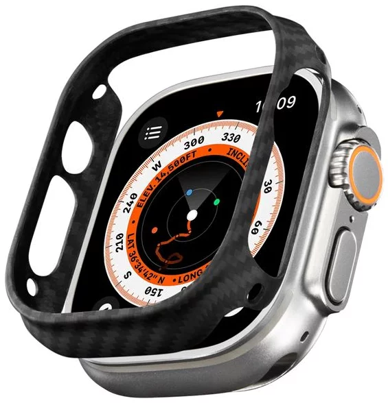 E-shop Kryt Pitaka Air case, black/grey - Apple Watch Ultra 49 mm (KW3001A)