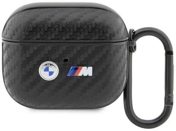 Levně Pouzdro BMW AirPods 3 gen cover Back Carbon Double Metal Logo (BMA3WMPUCA2)