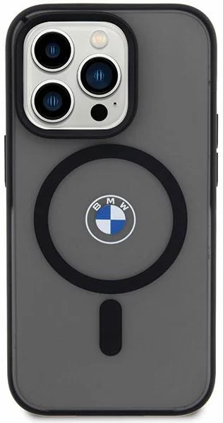 Levně Kryt BMW iPhone 14 Plus 6.7" black hardcase Signature MagSafe (BMHMP14MDSLK)