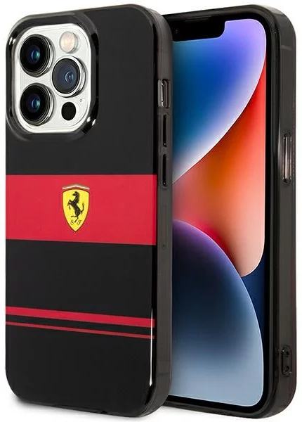 Levně Kryt Ferrari iPhone 14 Pro 6,1" black hardcase IMD Combi Magsafe (FEHMP14LUCOK)
