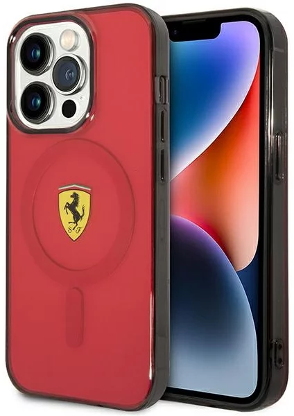 Levně Kryt Ferrari iPhone 14 Pro 6,1" red hardcase Translucent Magsafe (FEHMP14LURKR)
