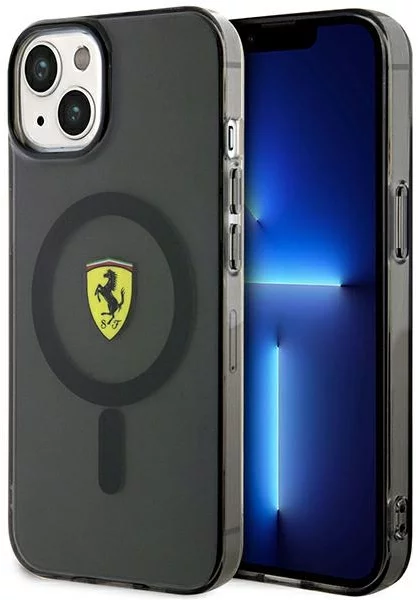 Levně Kryt Ferrari iPhone 14 Plus 6,7" black hardcase Translucent Magsafe (FEHMP14MURKK)