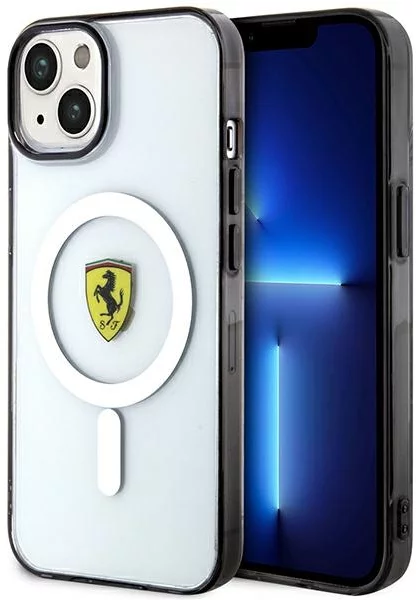 Levně Kryt Ferrari iPhone 14 Plus 6,7" transparent hardcase Outline Magsafe (FEHMP14MURKT)