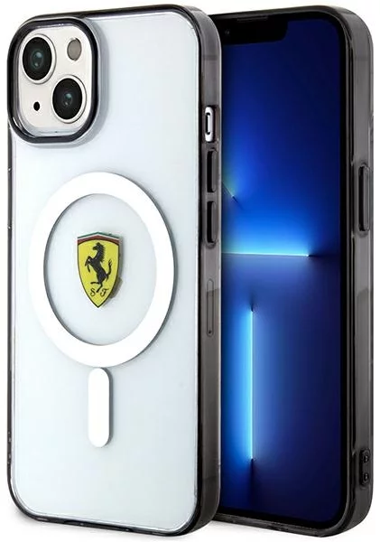 Levně Kryt Ferrari iPhone 14 6,1" transparent hardcase Outline Magsafe (FEHMP14SURKT)