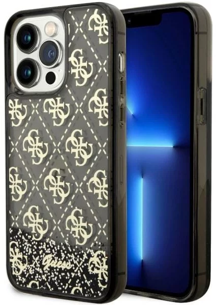 E-shop Kryt Guess iPhone 14 Pro Max 6.7" black hardcase Liquid Glitter 4G Transculent (GUHCP14XLC4PSGK)