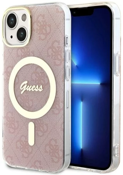 Levně Kryt Guess iPhone 14 Plus 6.7" pink hardcase 4G MagSafe (GUHMP14MH4STP)