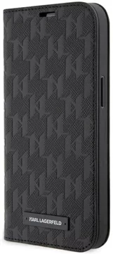 Karl Lagerfeld iPhone 14 Pro Max Book Case Saffiano Monogram Black