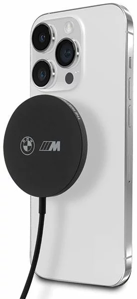 E-shop Bezdrôtová nabíjačka BMW 15W MagSafe Wireless Charger M Edition, black (BMCBMSPLK)
